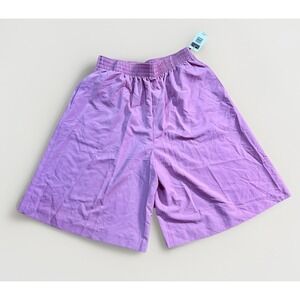 NWT‎ Bon Worth Shorts Size L Mauve Pink All Elastic Waist 12" Inseam Made In USA